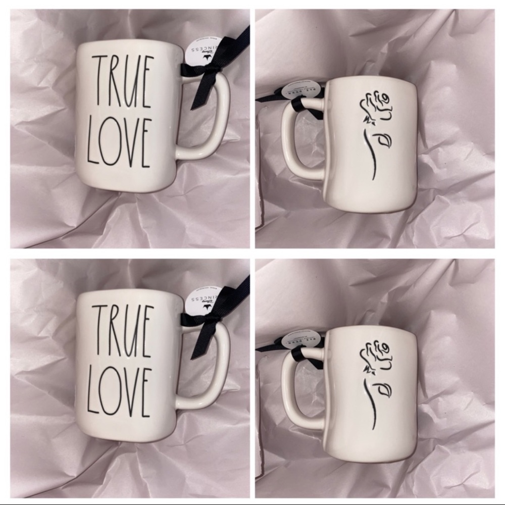 Rae Dunn Disney Collab Beauty and the Beast Mug Set